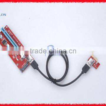 Newest PCIE 1X to 16X +USB 3.0 Extender Cable Sata to IDE 4PIN PCI-E Molex Risers With Power Supply for Bitcoin Litecoin Miner photo-2