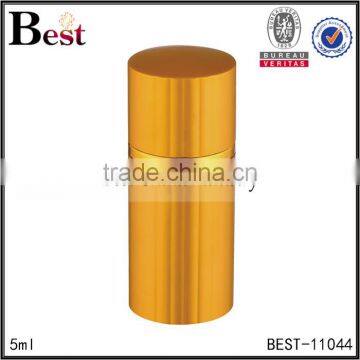 2017 Hot New Products Cosmetic Packaging 5ml Empty Fragrance Perfume Bottle Golden Aluminum Cover Spray Glass Bottle Perfume photo-2