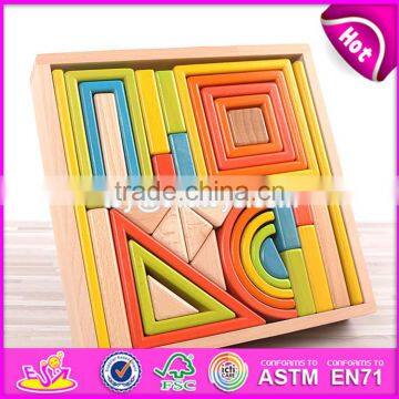 2017 New Design Best Educational Blocks Wooden Kids Construction Toys for Sale Online W13A135 photo-5