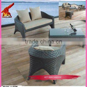 rattan two seater sofa