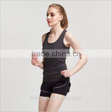 Wholesale Fitness Slim Sleeveless Ladies Purple Vest Gym Yoga Vest photo-3