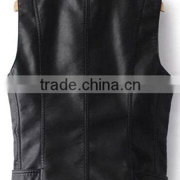 High Quality Wholesale Life Chinese Fashion Short Leather Custom Black Women Jacket photo-2