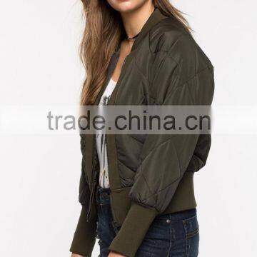 2016 Outdoor Custom Lady Quilted Bomber Jacket photo-3
