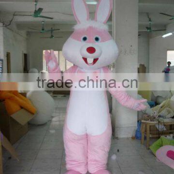 Easter Rabbit Mascot Costume/Fur Pink Easter Rabbit Mascot Costume