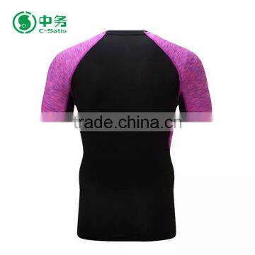 Fashion Design 100% Polyester Quick Dry Gym Wear Men Short Sleeve Fitness T Shirt photo-5
