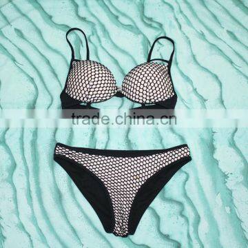 Black Women Crochet Bikinis Sexy Cups Classy Swimsuits