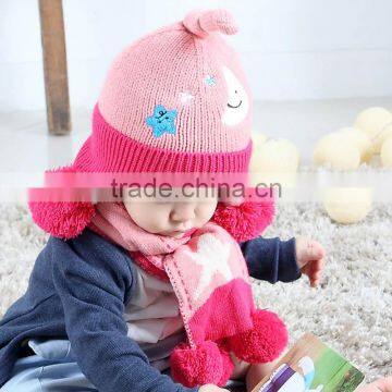 TC17004 Latest Fashion Funny Baby Fur Pom Pom Hat High Qulity Winter Warm Baby Beanie Hats Wholesale photo-6