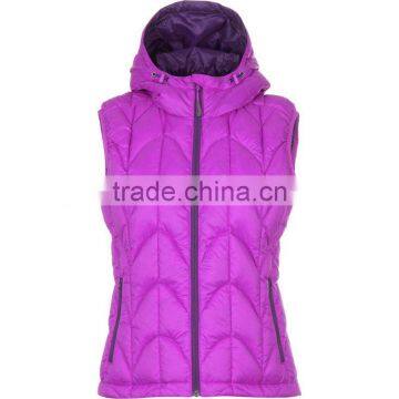 Women Slim Fluffy Hoody Down Vest