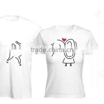 Intriguing Couple Printing t Shirt for Couples photo-3