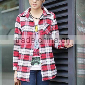 New Wholesale Fashion Comfortable Long Sleeve Plaid Flannel Shirt With Button Down photo-3