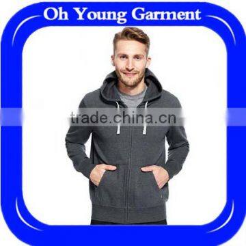 Wholesale blank hoodies bomber winter jacket men clothing gray zipper sports jersey new model gym streetwear hip hop hoodie