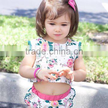 S33617W Cute Baby Girls Clothes Printed Tops+ Briefs 2pcs Outfits Clothes Set photo-2