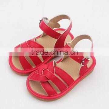 Summer Handmade PU Leather Sadals Funny Kids Squeaky Shoes 2017 photo-3