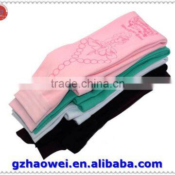 Plain Color Printed Kids Cotton Dance Tights photo-2