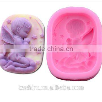 Wholesale Economical angel shape silicone chocolate mould,soap mold,diy cake mould