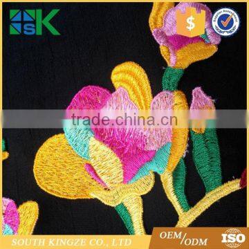 Wholesale 3D Blue Lace Patch Fabric Peony Applique Computer Embroidered Flower Stage Clothes Diy Accessories photo-5