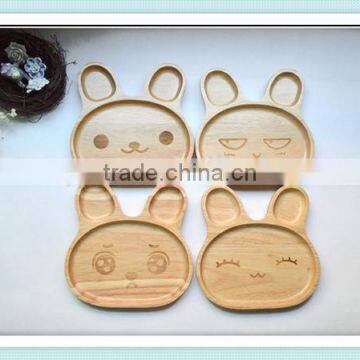 Child 3 Compartment Plate Divided Tray Baby Cartoon Rabbit Appetizer Platter photo-6