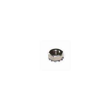 Hexagon Toothed Keps Nut, Stainless Steel K-Lock Nuts With Zinc Plated