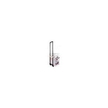 Square White Cardboard Trolley 2 - Wheels With Glossy Varnishing