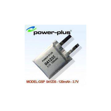 Li-polymer Battery 041235 With 3.7V High Capacity 120mAh