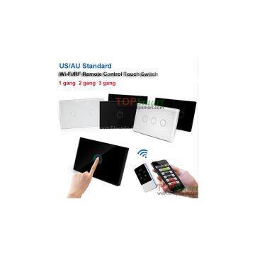 US/AU Standard Wifi Mobile APP Remote control glass touch panel light switch