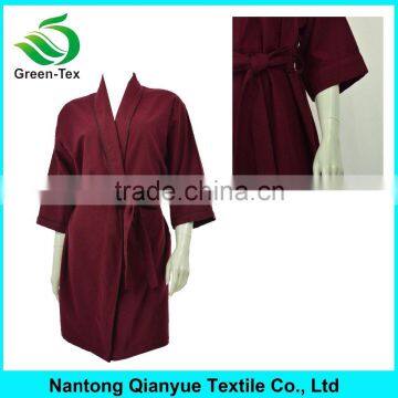 100% Cotton Texture Flannel Sleepwear Thick Women Bath Robe