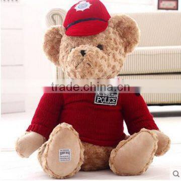 Real policemen bear plush toys, Clothing bear doll