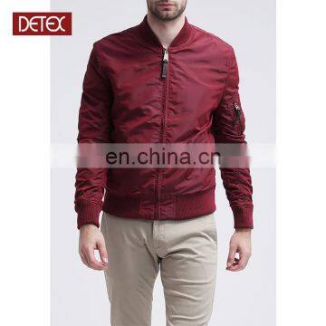 100%Nylon Red Custom Men MA1 Bomber Jacket