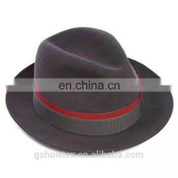 Fashion classical dark grey merino wool felt hat bodies trilby hat