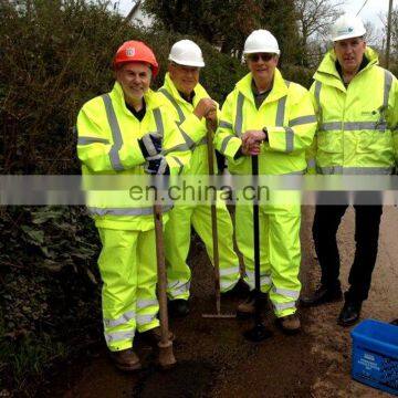 high vis construction worker 300D oxford rainwear