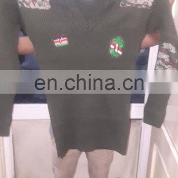 Military Sweater With Camouflage Patches photo-2