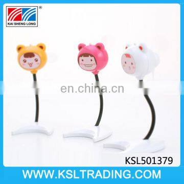 High quality mini cartoon usb fan toy six style mixs