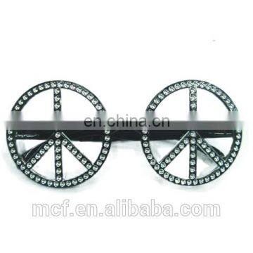 Carnival festival peace hippie crazy party funny safety eye glasses frame PG-0030