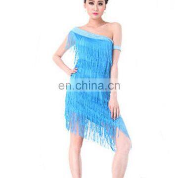 BestDance sexy blue latin dance costume dress sexy ballroom dance costume dress OEM 4 colors