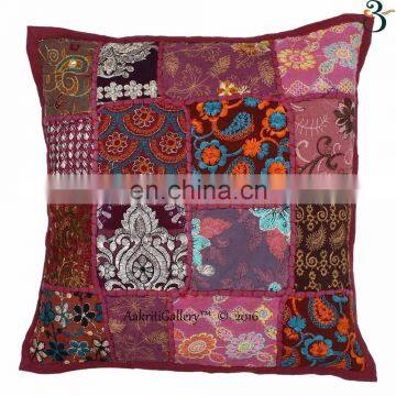 Wholesale Patch Work Indian Sofa Pillow Case Kantha 100% Cotton Chair Cushion Cover, Seat Cushion Covers Decor photo-5