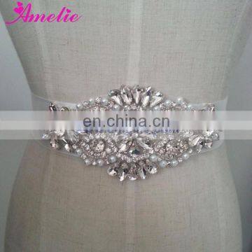 Crystal Flower Sash Belt and Headband