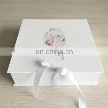 White Box, Cardboard Rigid Box For Clothing, White Logo Box Packing