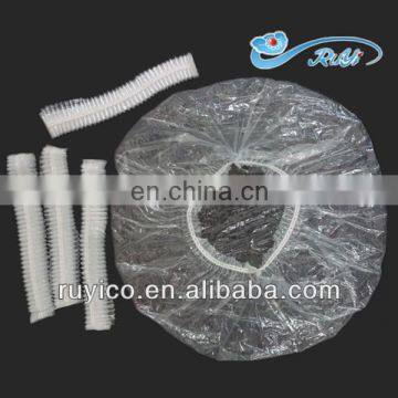 disposable clear PE shower cap for hotel using