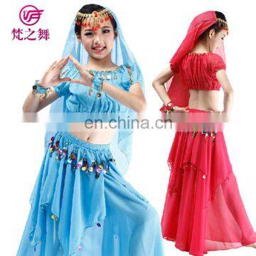 ET-136 Arabic Practice Children Girls Belly Dance Wear Clothes 4pcs/2pcs Suit photo-2