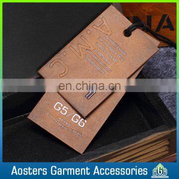 custom printed logo tags embossed thick kraft paper hang tag