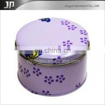 Small metal round jewelry box