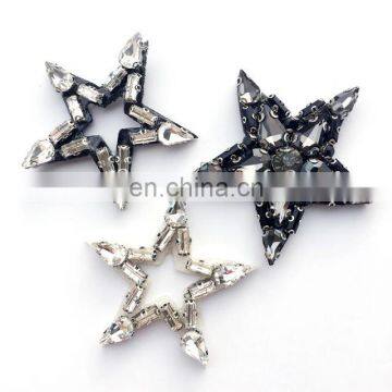 Hot Sale Star Rhinestone Patch Beaded Embroidery Applique Patches for Clothes