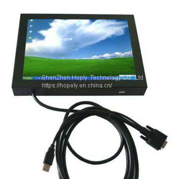 15 Inch HL-1501B Metal Cover VGA Touch Screen Monitor for Industrial PC , POS Display photo-4