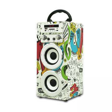 2018 New Design Portable Speaker Active Set KTV Karaoke Rechargeable 1200mah Battery Stereo Wireless With USB/TF Card photo-3