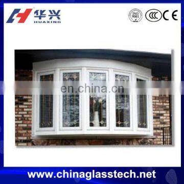 China Top Brand UPVC Corner Window Curved Glass Windows