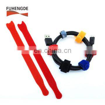 Office colorful nylon hook and loop straps cable ties