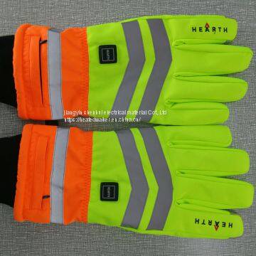 7.4 v high-vis  heated gloves