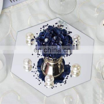 Wedding Decoration Glass Candle Holder Plates Table Mirror Candle Plate photo-2