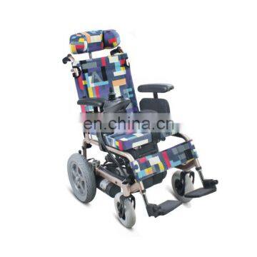 Pediatric medical equipment reclining high back motorized power electric children wheelchair