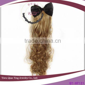 cheap simplicity hair extension ponytail blond with bowknot on sale